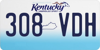 KY license plate 308VDH