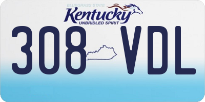 KY license plate 308VDL