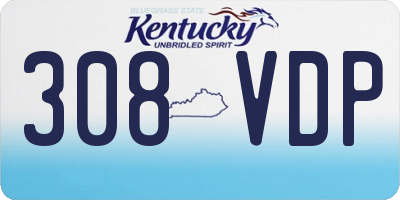 KY license plate 308VDP
