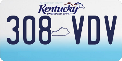 KY license plate 308VDV