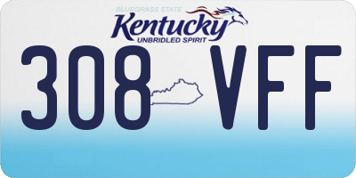 KY license plate 308VFF