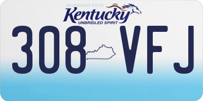 KY license plate 308VFJ