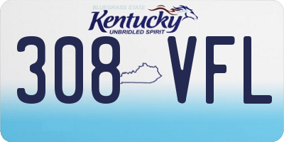 KY license plate 308VFL