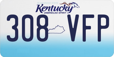 KY license plate 308VFP