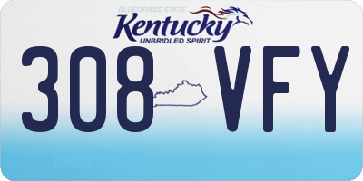 KY license plate 308VFY