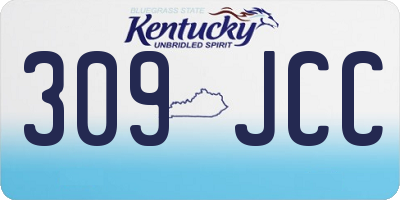KY license plate 309JCC