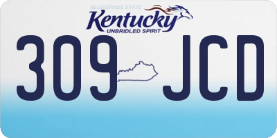 KY license plate 309JCD