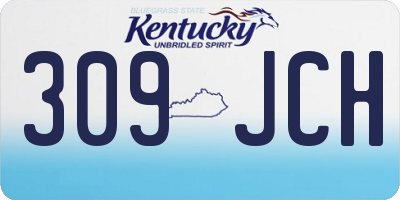 KY license plate 309JCH