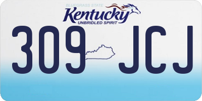 KY license plate 309JCJ