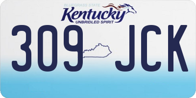 KY license plate 309JCK