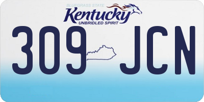 KY license plate 309JCN