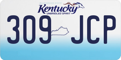 KY license plate 309JCP