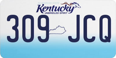 KY license plate 309JCQ