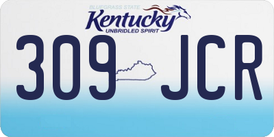 KY license plate 309JCR