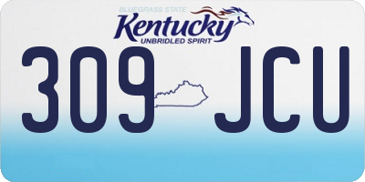 KY license plate 309JCU
