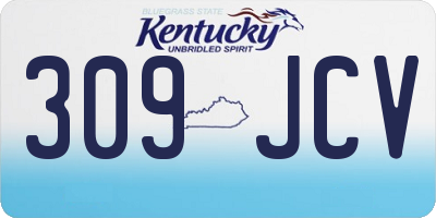KY license plate 309JCV