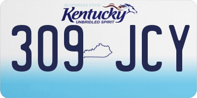 KY license plate 309JCY