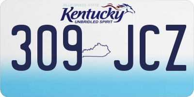 KY license plate 309JCZ
