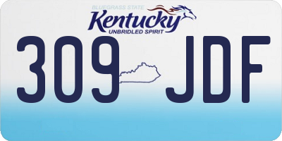 KY license plate 309JDF