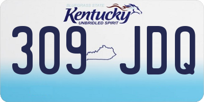 KY license plate 309JDQ