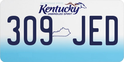 KY license plate 309JED