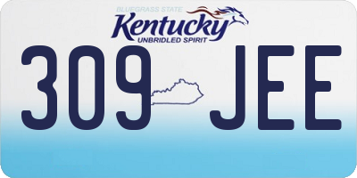 KY license plate 309JEE