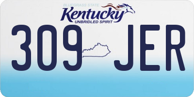 KY license plate 309JER