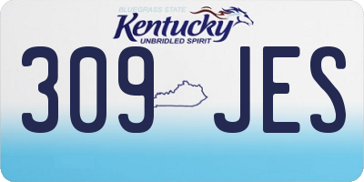 KY license plate 309JES