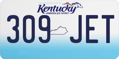 KY license plate 309JET