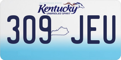 KY license plate 309JEU