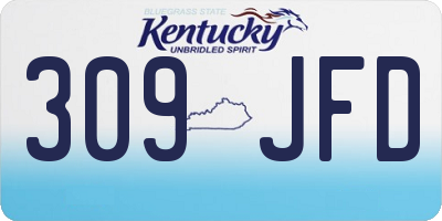 KY license plate 309JFD
