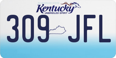 KY license plate 309JFL