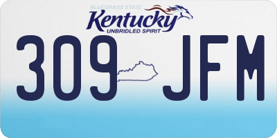 KY license plate 309JFM