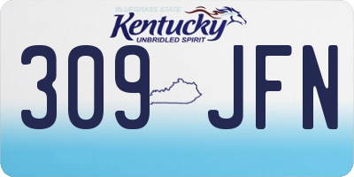 KY license plate 309JFN