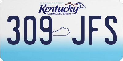 KY license plate 309JFS