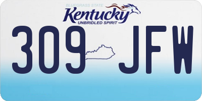 KY license plate 309JFW