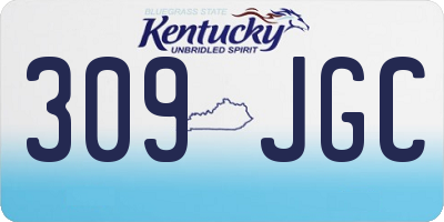 KY license plate 309JGC