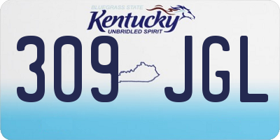 KY license plate 309JGL