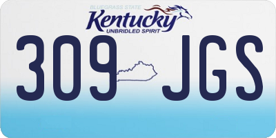 KY license plate 309JGS