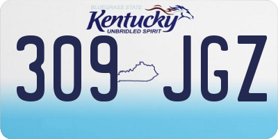 KY license plate 309JGZ