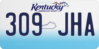 KY license plate 309JHA