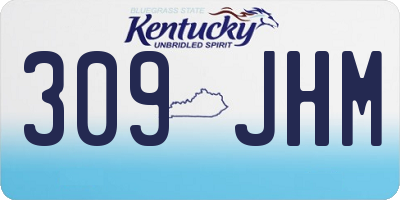 KY license plate 309JHM