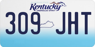 KY license plate 309JHT