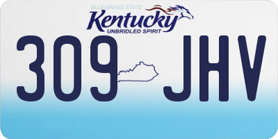 KY license plate 309JHV