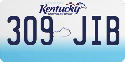 KY license plate 309JIB