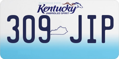 KY license plate 309JIP