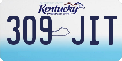KY license plate 309JIT