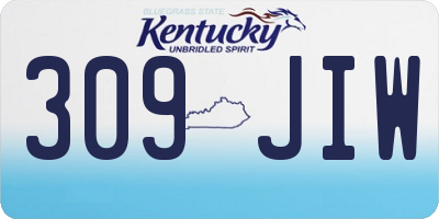 KY license plate 309JIW