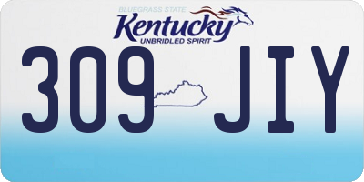 KY license plate 309JIY