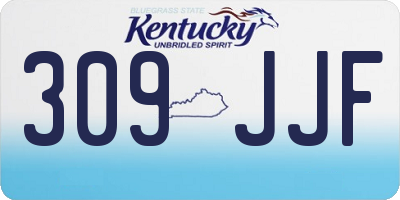 KY license plate 309JJF
